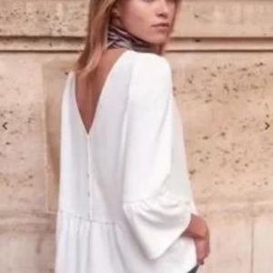 Sezane Tavia Blouse - Ecru - FR 38/US 6